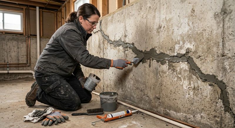 Cracked Basement Floor Repair in Stockbridge, GA