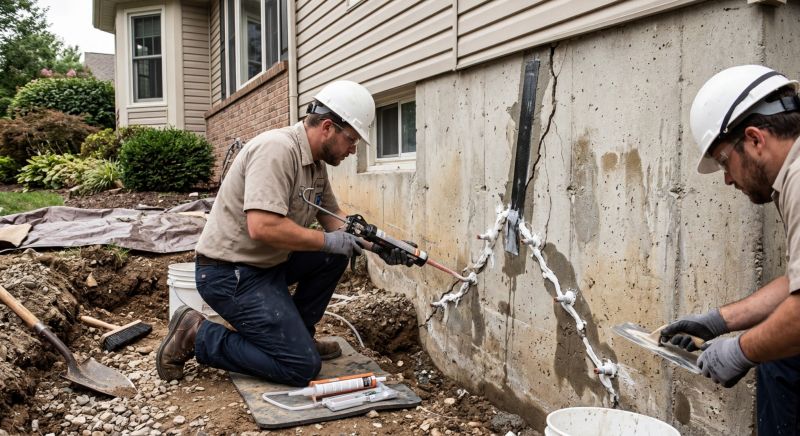 Foundation Crack Sealing in Stockbridge, GA