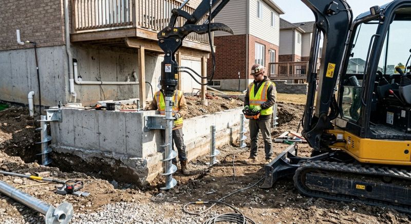 Helical Piers Installation in Stockbridge, GA