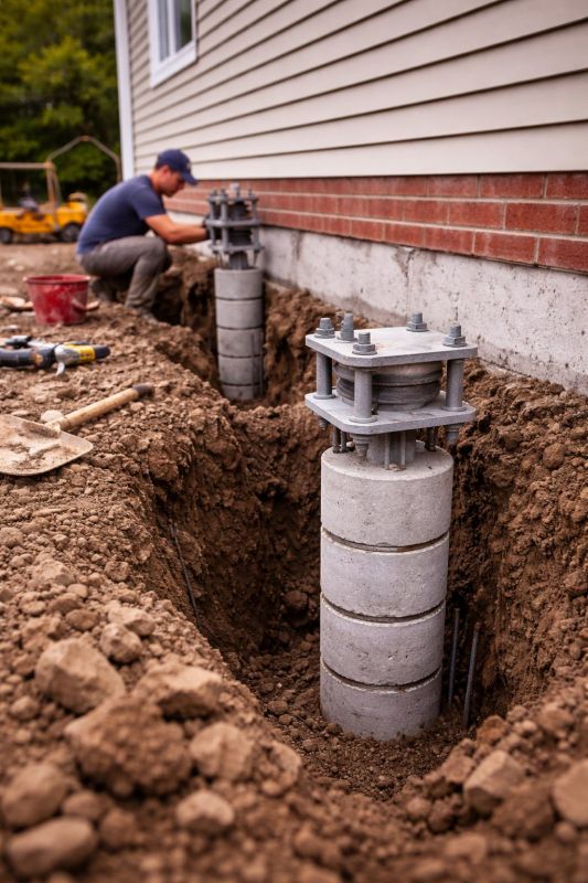 Helical Piers Installation in Stockbridge, GA
