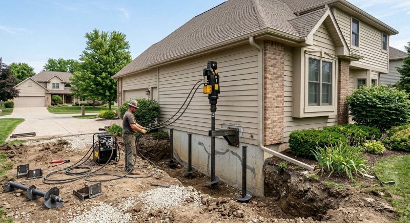 Helical Piers Installation in Stockbridge, GA