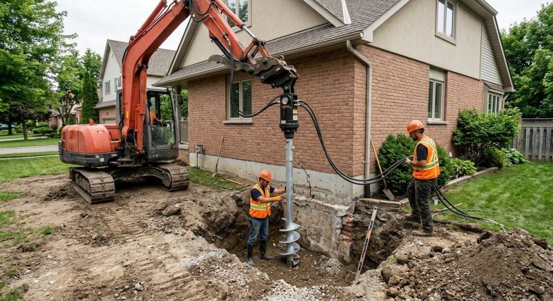 Helical Pile Installation in Stockbridge, GA