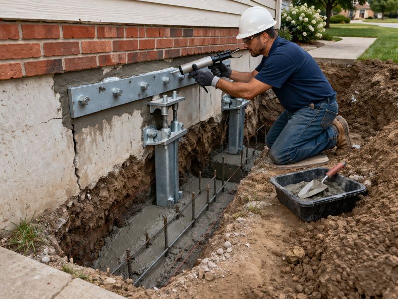 Sinking Foundation Repair in Fayetteville, GA
